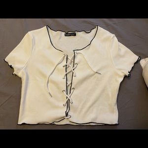 White crop top